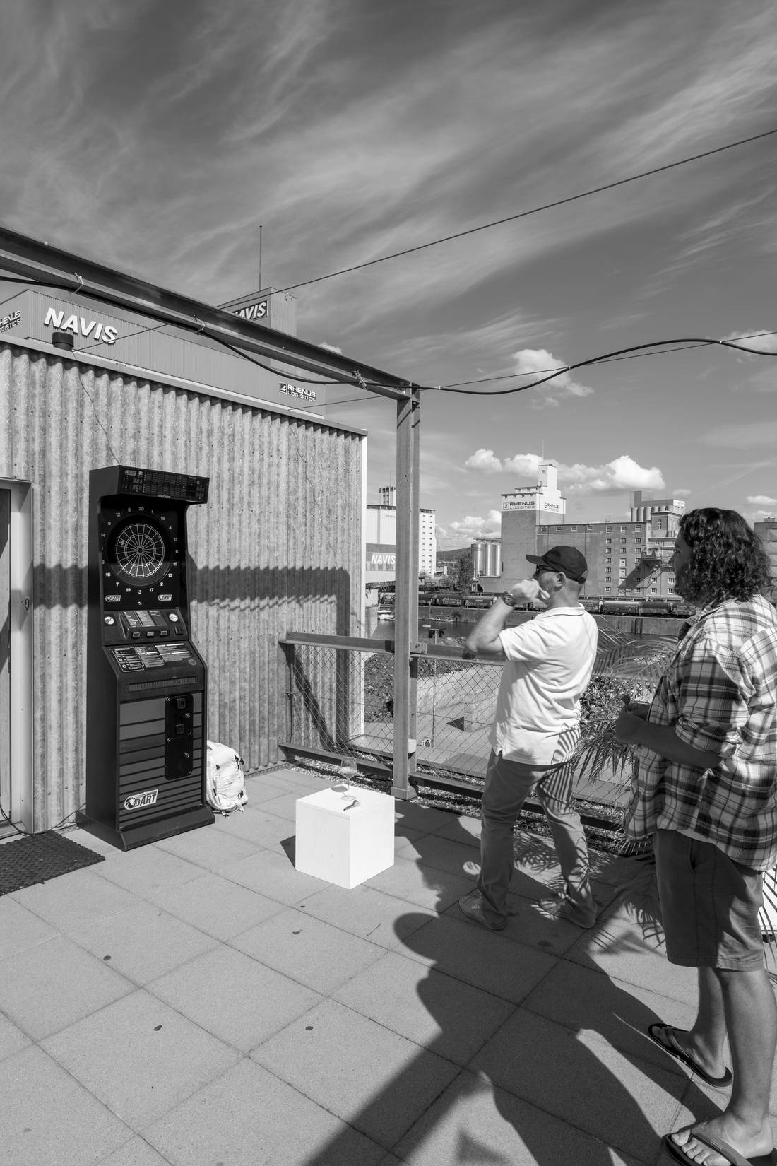 Dartautomat auf der Dachterrasse